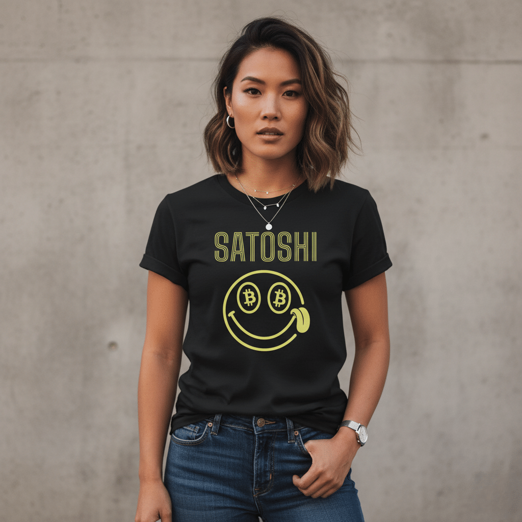 funny satoshi black tshirt